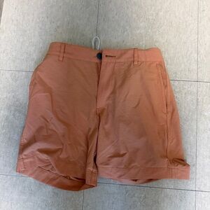 Faherty Men's Hybrid Shorts in Rust Orange